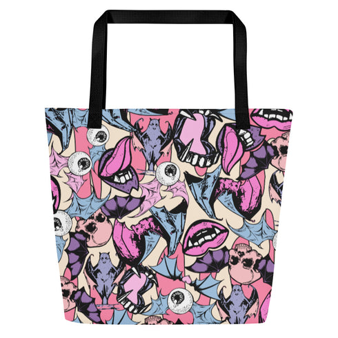 Pastel Bat Canvas Tote